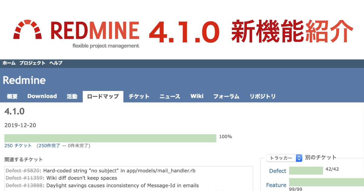 Redmine 4.1 新機能紹介