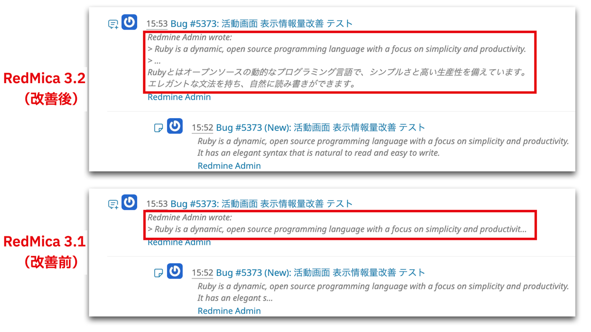 活動画面の情報量増加